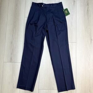 VTG Club Room Navy Pleated Dress Pants Men's 33x34‎ Classic Fit Taiwan NWT
